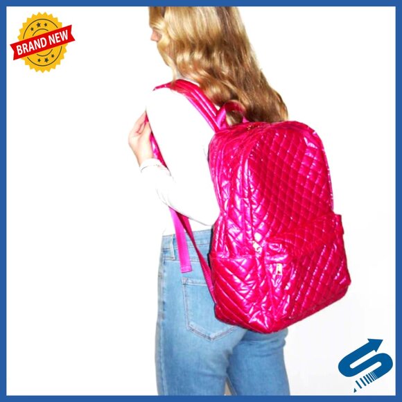 16x12 Inch Quilted Nylon Adjustable Strap Shoulder Tote Bag